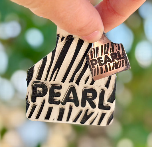*PRE-ORDER* Custom Livestock Ear Tag + Matching Pendant Set